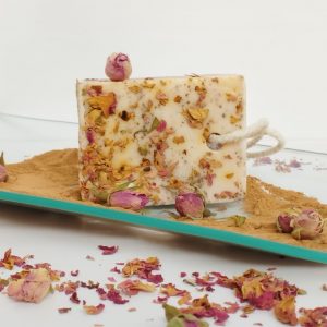Jabón artesanal de Arcilla Roja y Rosa