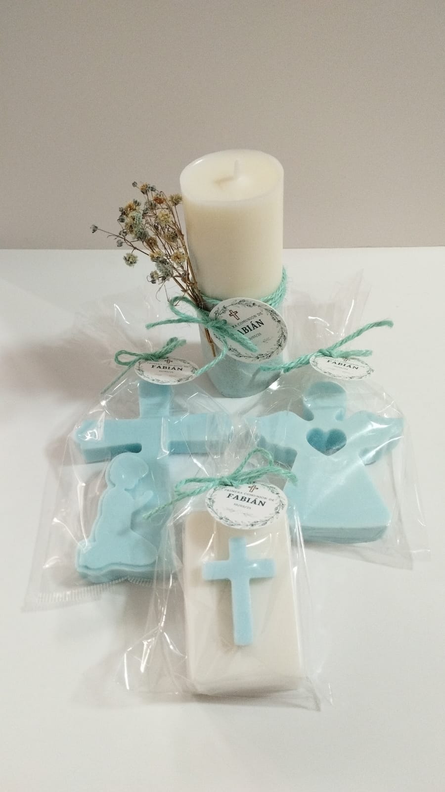 Jabón y/o velón especial detalles de comunión