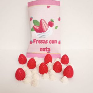 WaxMelt o cera aromática de fresas con nata