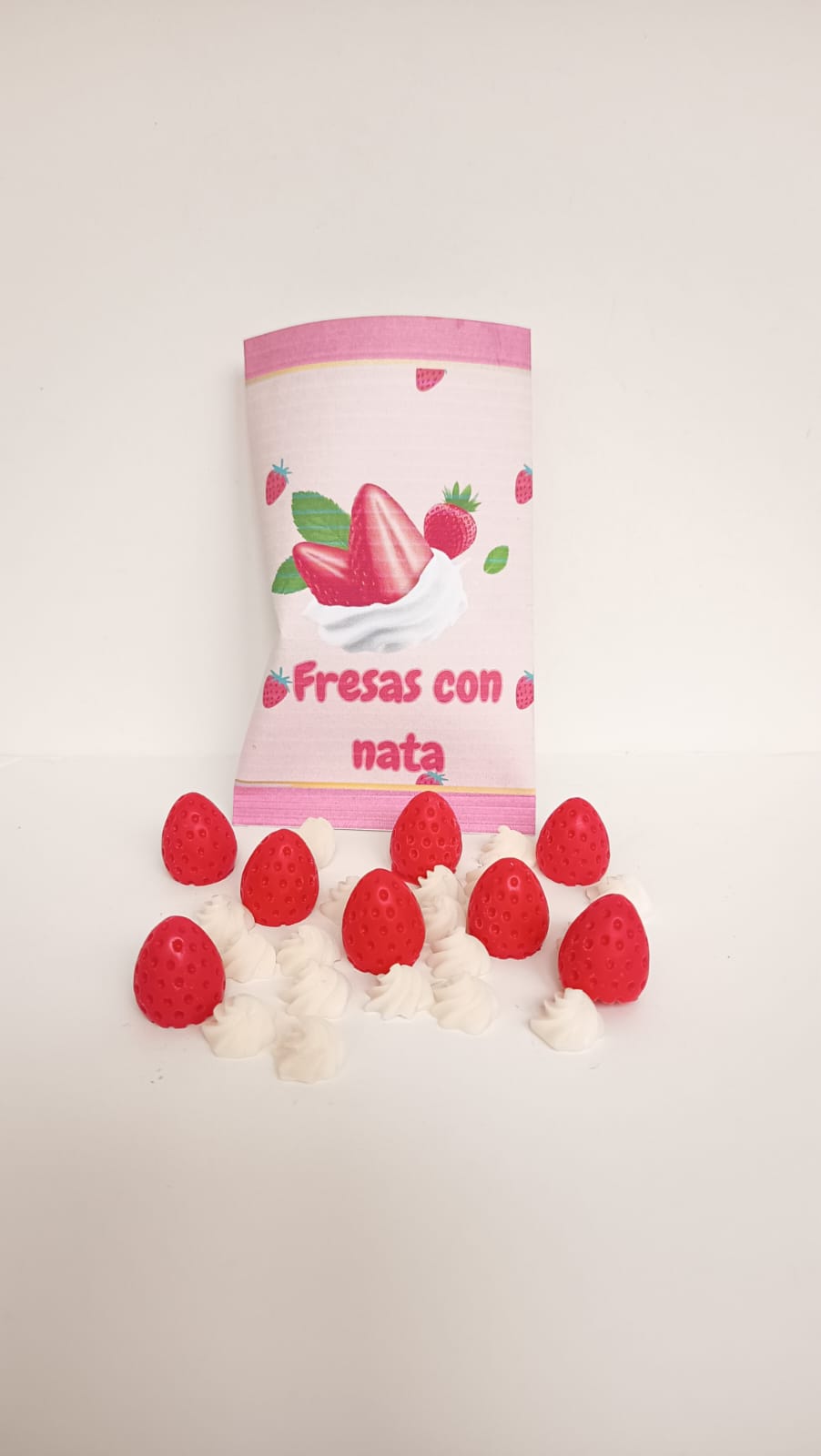 WaxMelt o cera aromática de fresas con nata