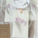 Ambientador sólido de cera de soja con iniciales