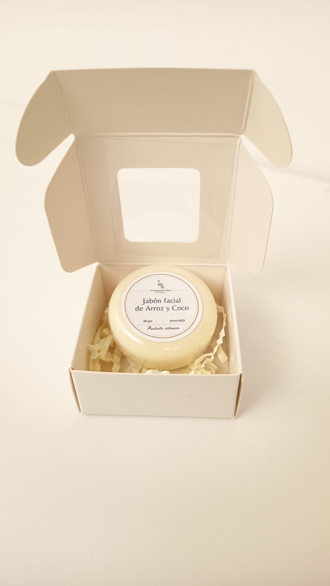 Jabón facial de arroz y coco
