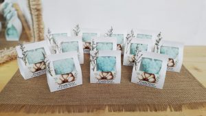 Velas de Oso Grande con flores incrustadas